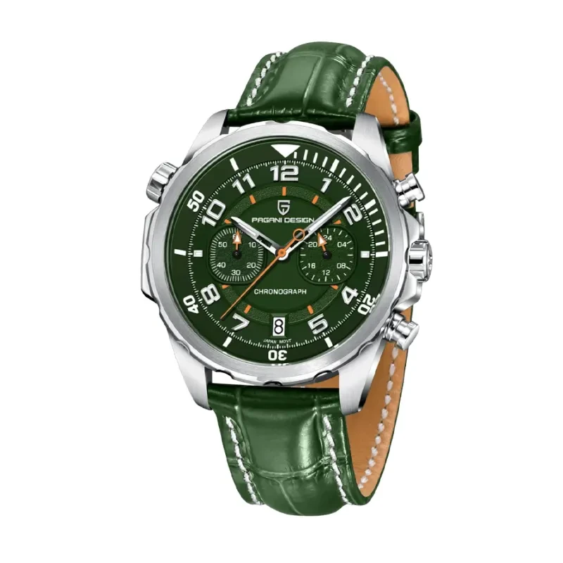 Pagani Design Quartz Chronograph Green Dial Men's Watch- PD-1811